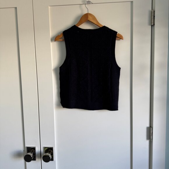Seasalt Cornwall Navy Blue Sweater Vest Size S - Picture 2 of 4
